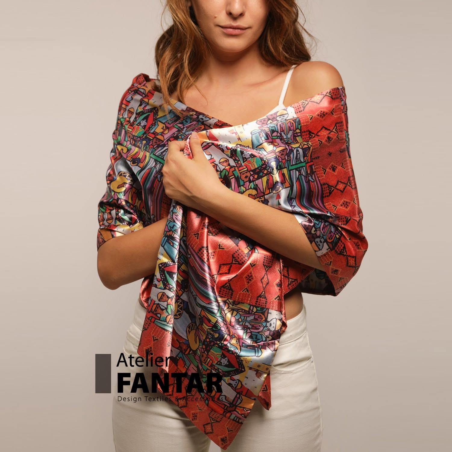 Foulard rouge Atelier Fantar